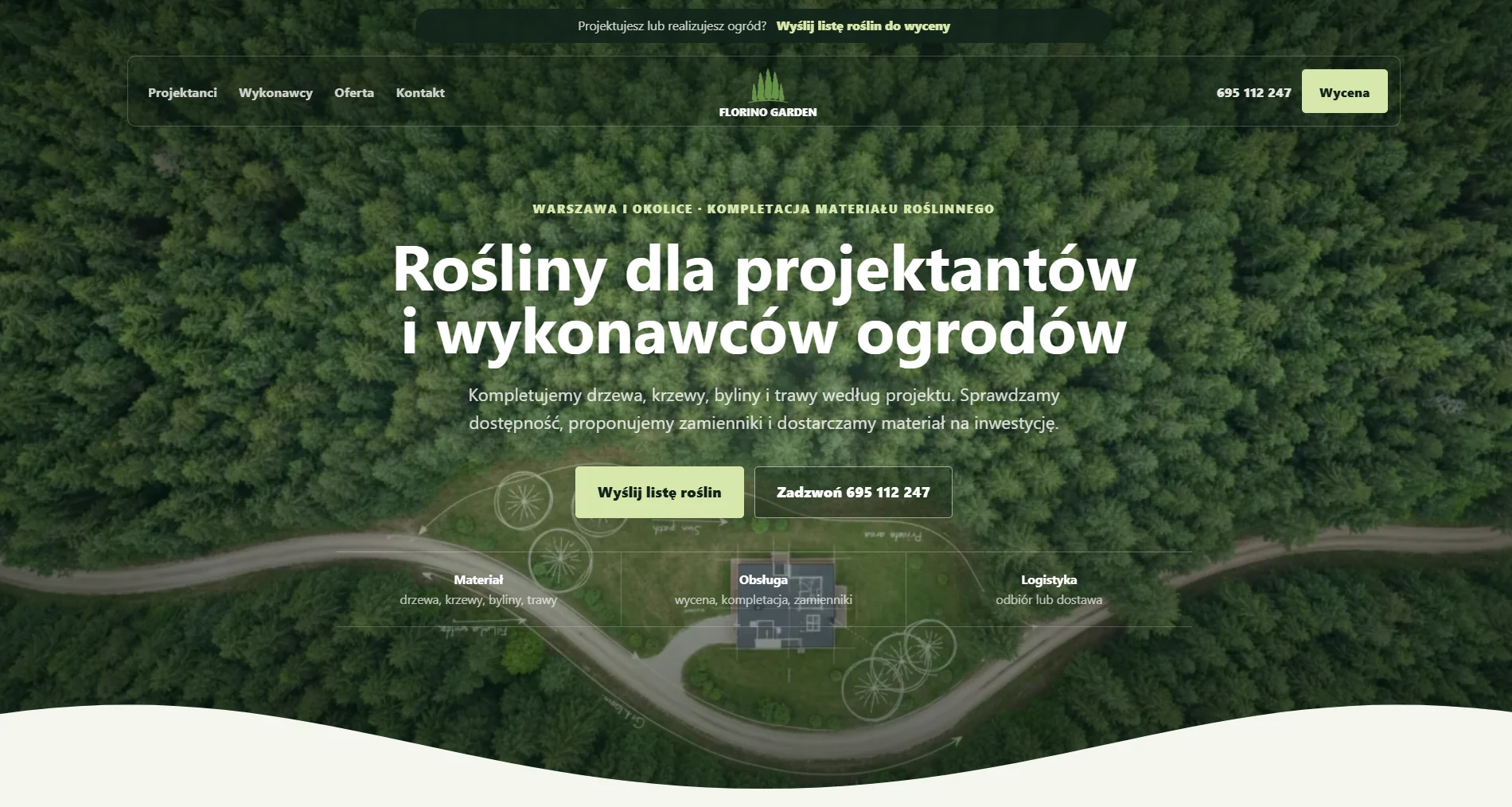 Podgląd strony Rośliny Warszawa / Florino Garden