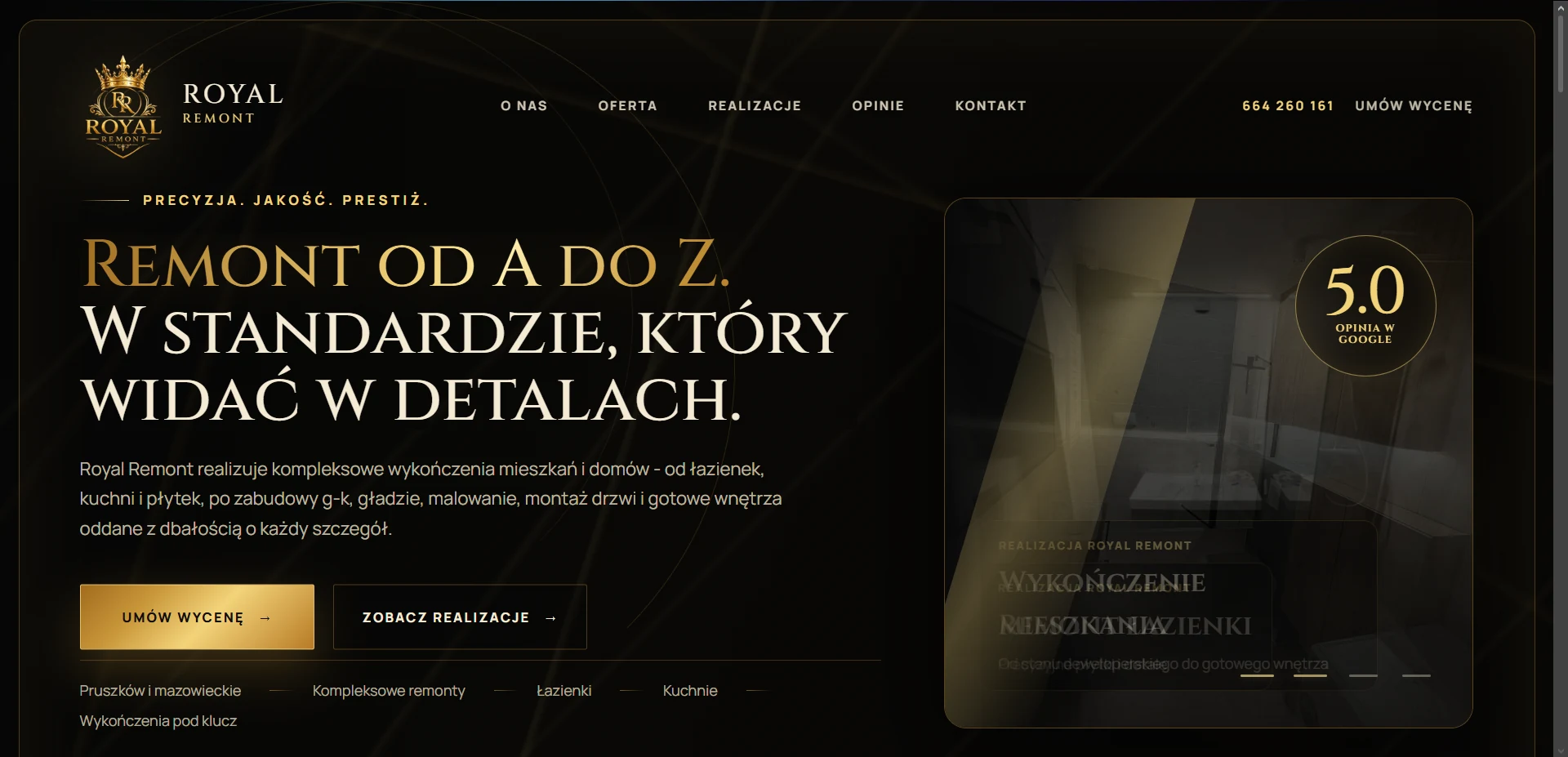 Podgląd strony Royal Remont