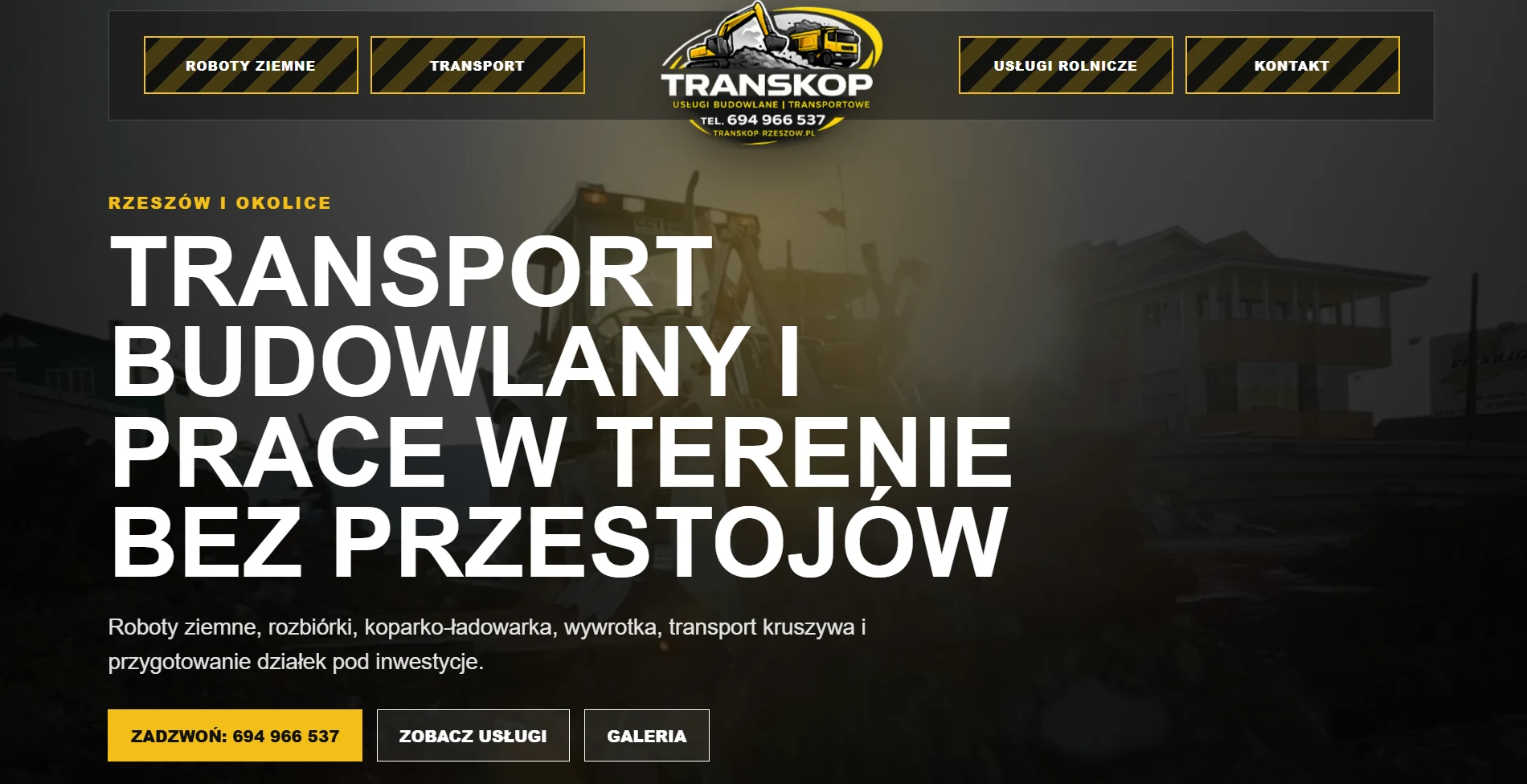 Podgląd strony Transkop Rzeszów